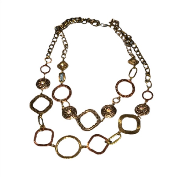 Pretty Multi-toned Layered Necklace - Picture 3 of 4